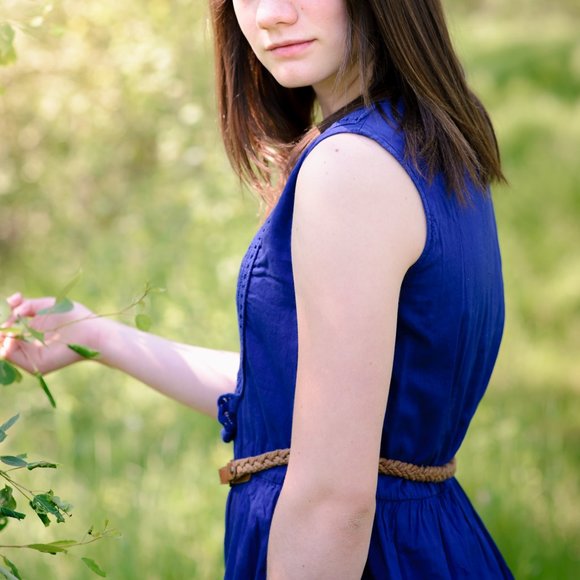 Lined cotton dress - Picture 3 of 15